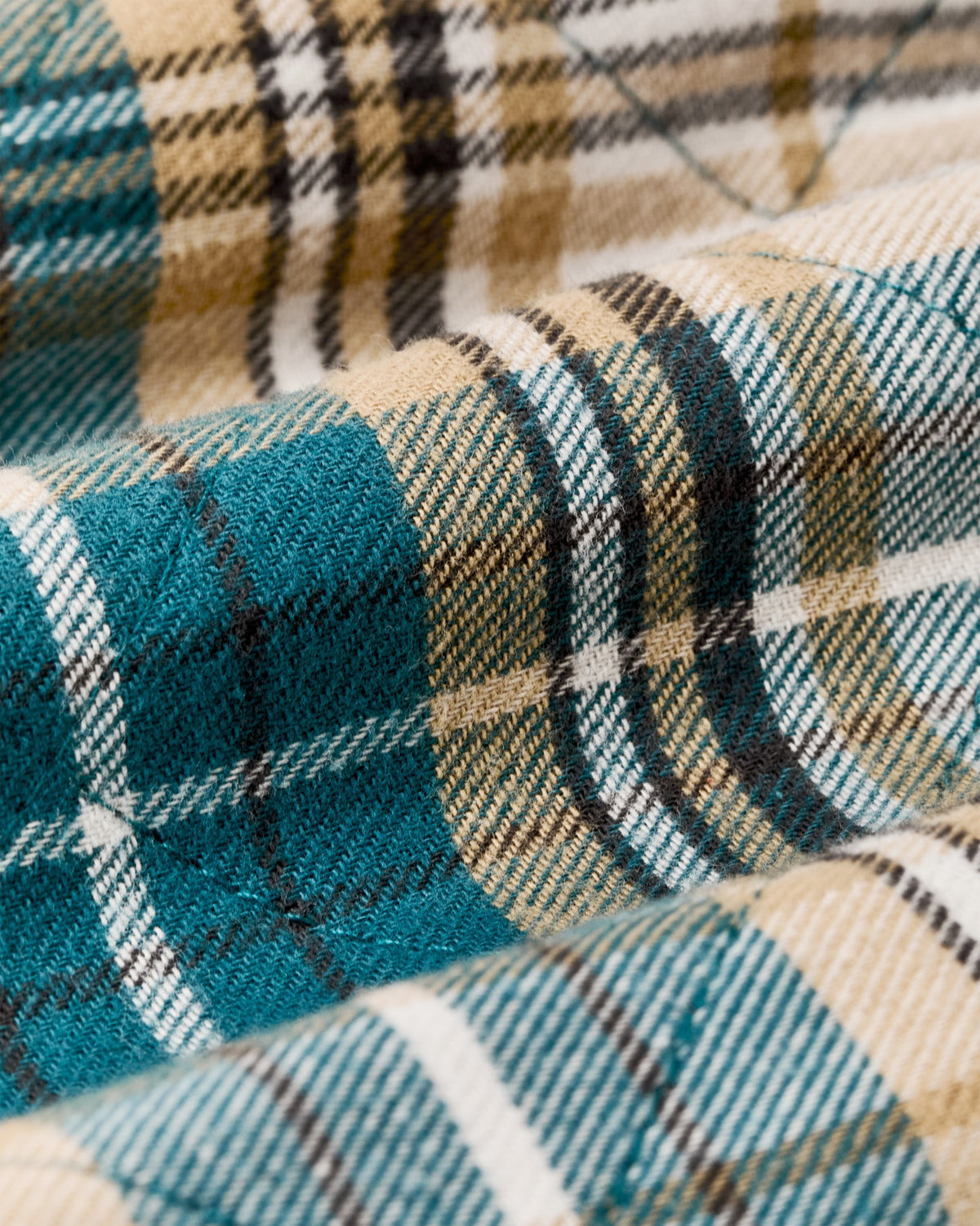 Men Filson Insulated Flannel Jac-shirt - Teal / Khaki Plaid