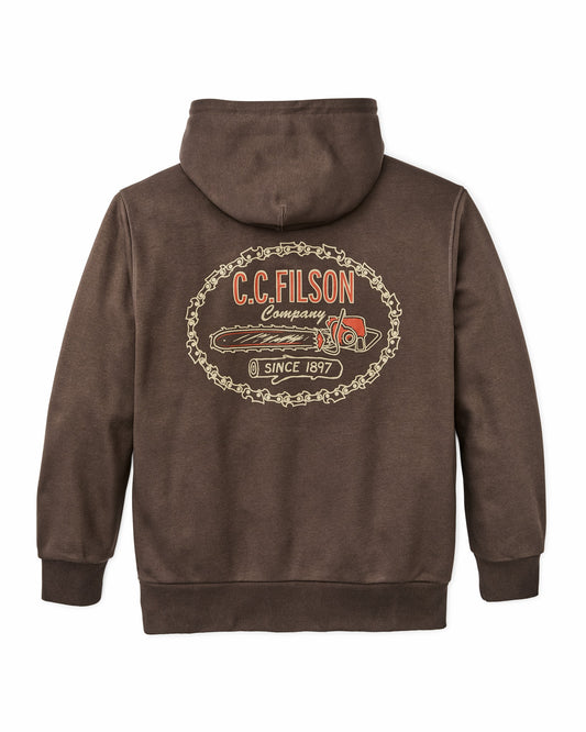 Men Filson Prospector Graphic Hoodie - Dark Brown / Logging