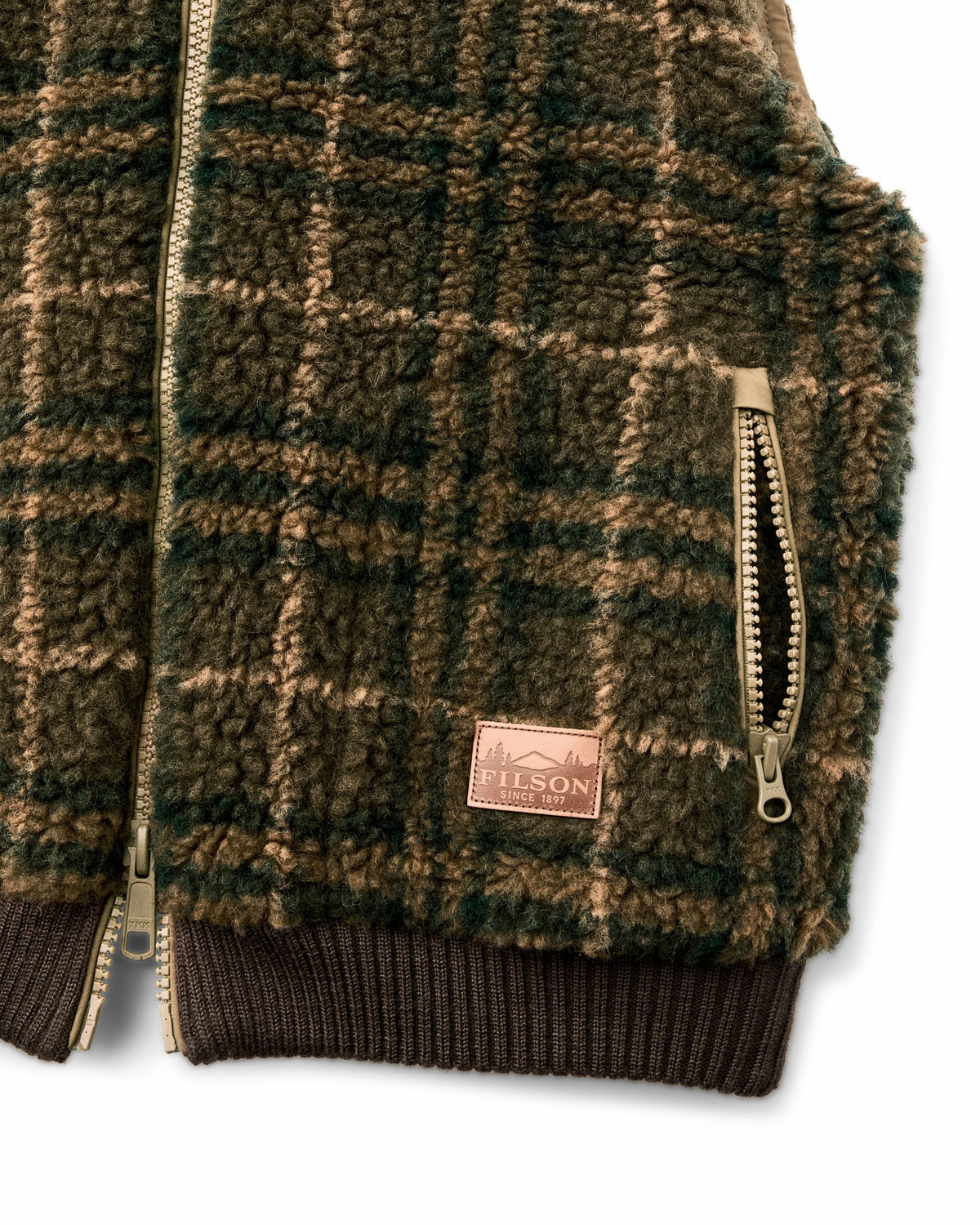 Women Filson Women's Reversible Woolly Fleece Vest - Tan