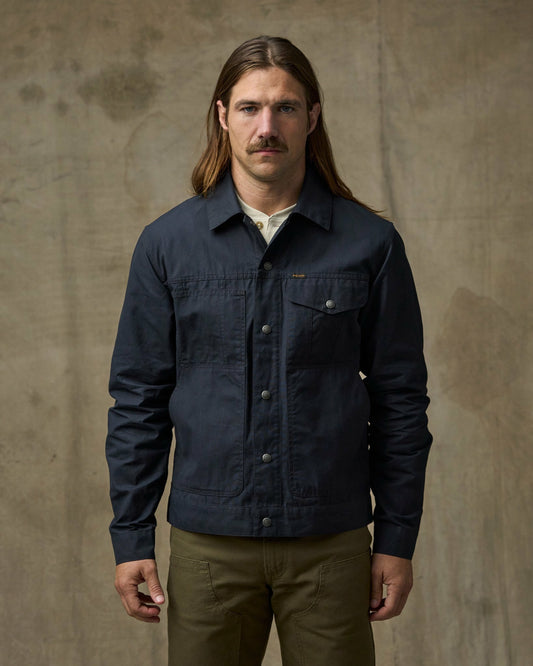 Men Filson Dry Wax Short Cruiser Jacket - Navy