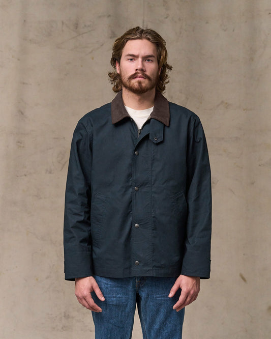Men Filson Dry Wax Short Field Jacket - Navy