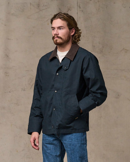 Men Filson Dry Wax Short Field Jacket - Navy