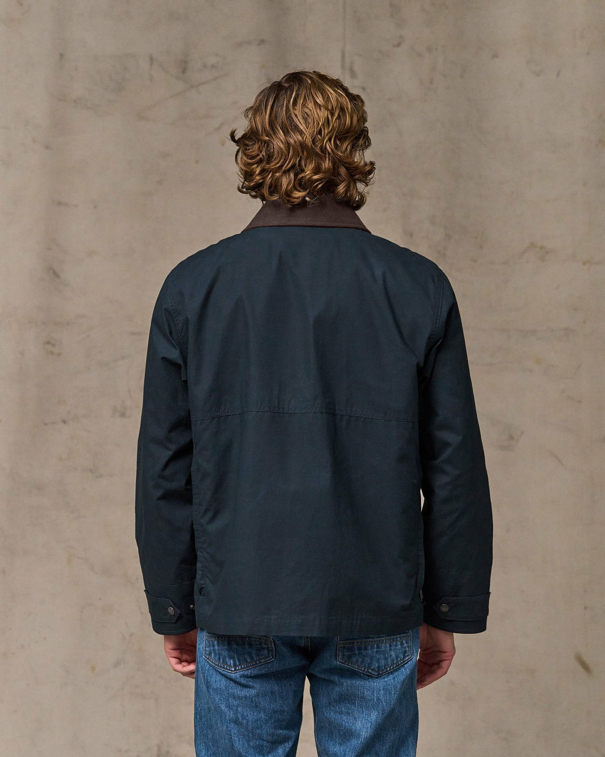 Men Filson Dry Wax Short Field Jacket - Navy