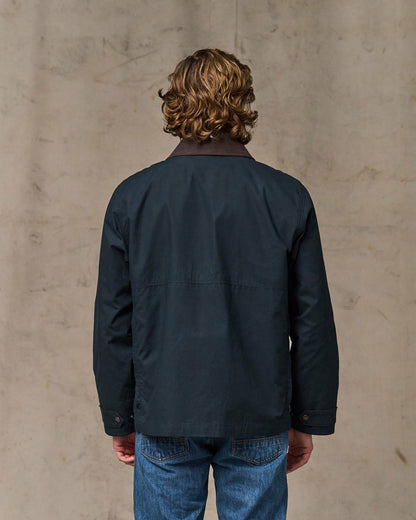 Men Filson Dry Wax Short Field Jacket - Navy