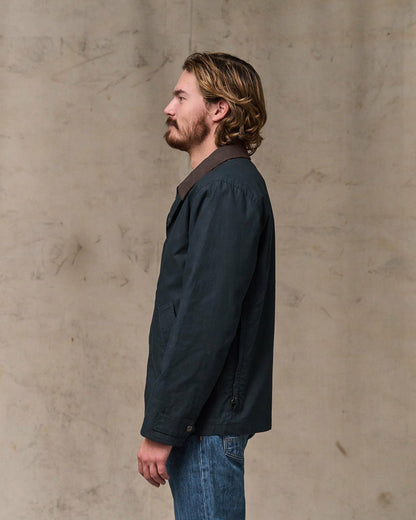 Men Filson Dry Wax Short Field Jacket - Navy