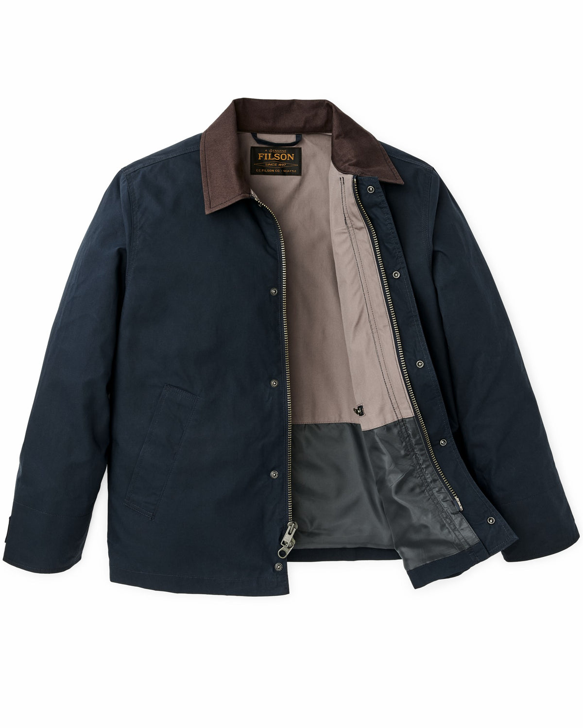 Men Filson Dry Wax Short Field Jacket - Navy