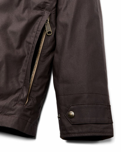 Men Filson Dry Wax Short Field Jacket - Dark Brown