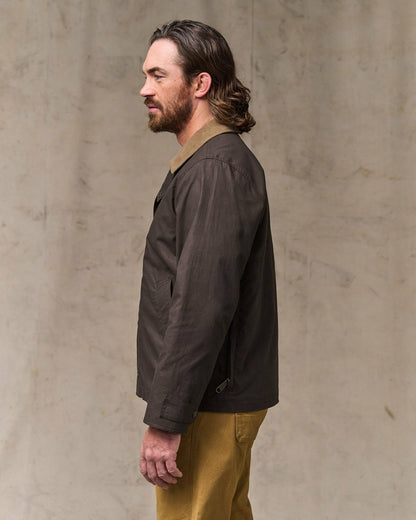 Men Filson Dry Wax Short Field Jacket - Dark Brown