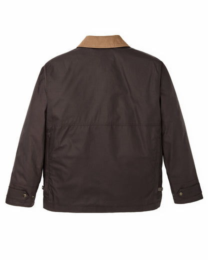 Men Filson Dry Wax Short Field Jacket - Dark Brown