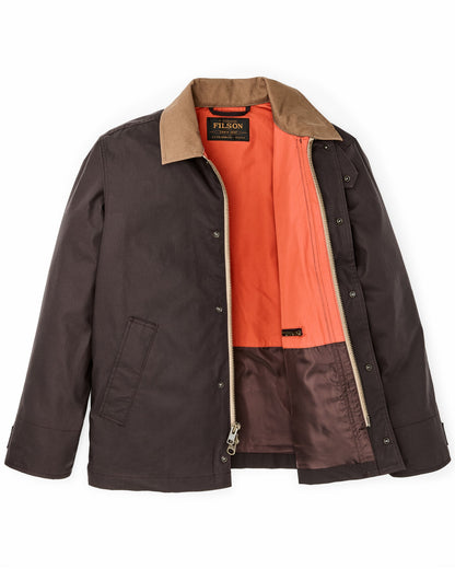 Men Filson Dry Wax Short Field Jacket - Dark Brown