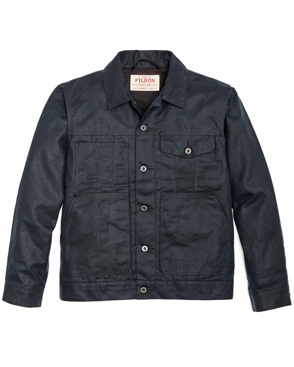 Men Filson Tin Cloth Short Lined Cruiser Jacket