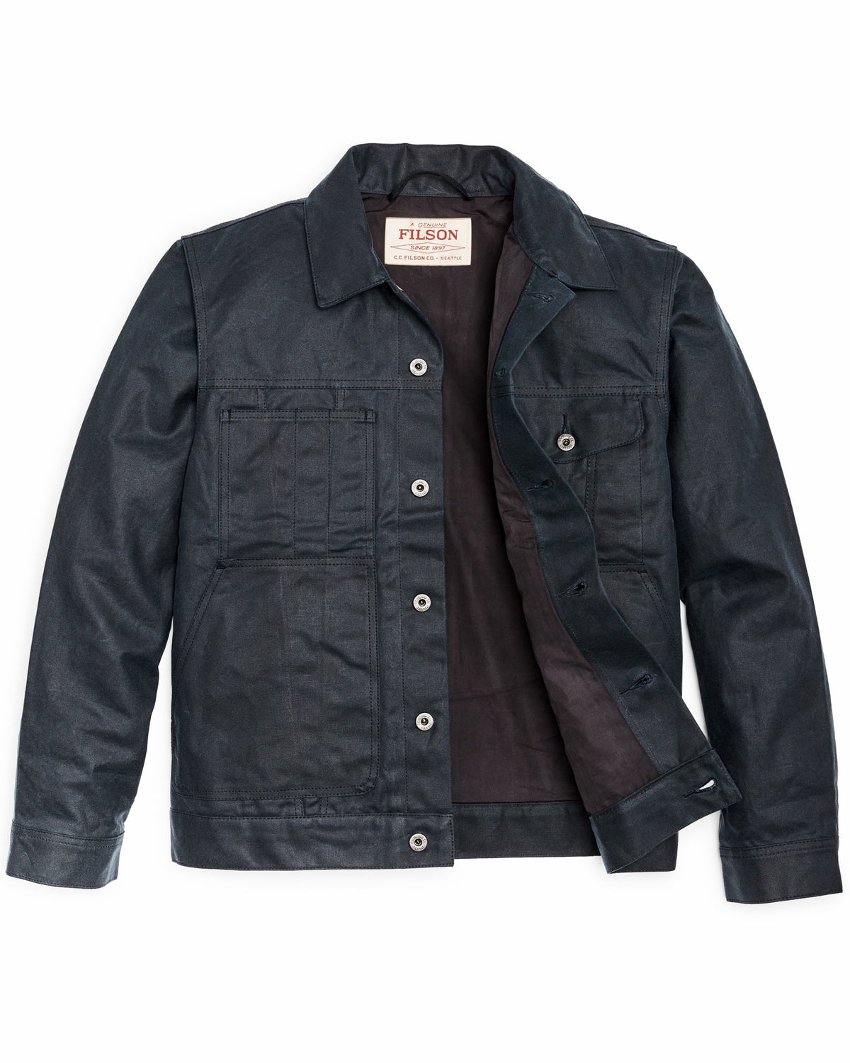 Men Filson Tin Cloth Short Lined Cruiser Jacket