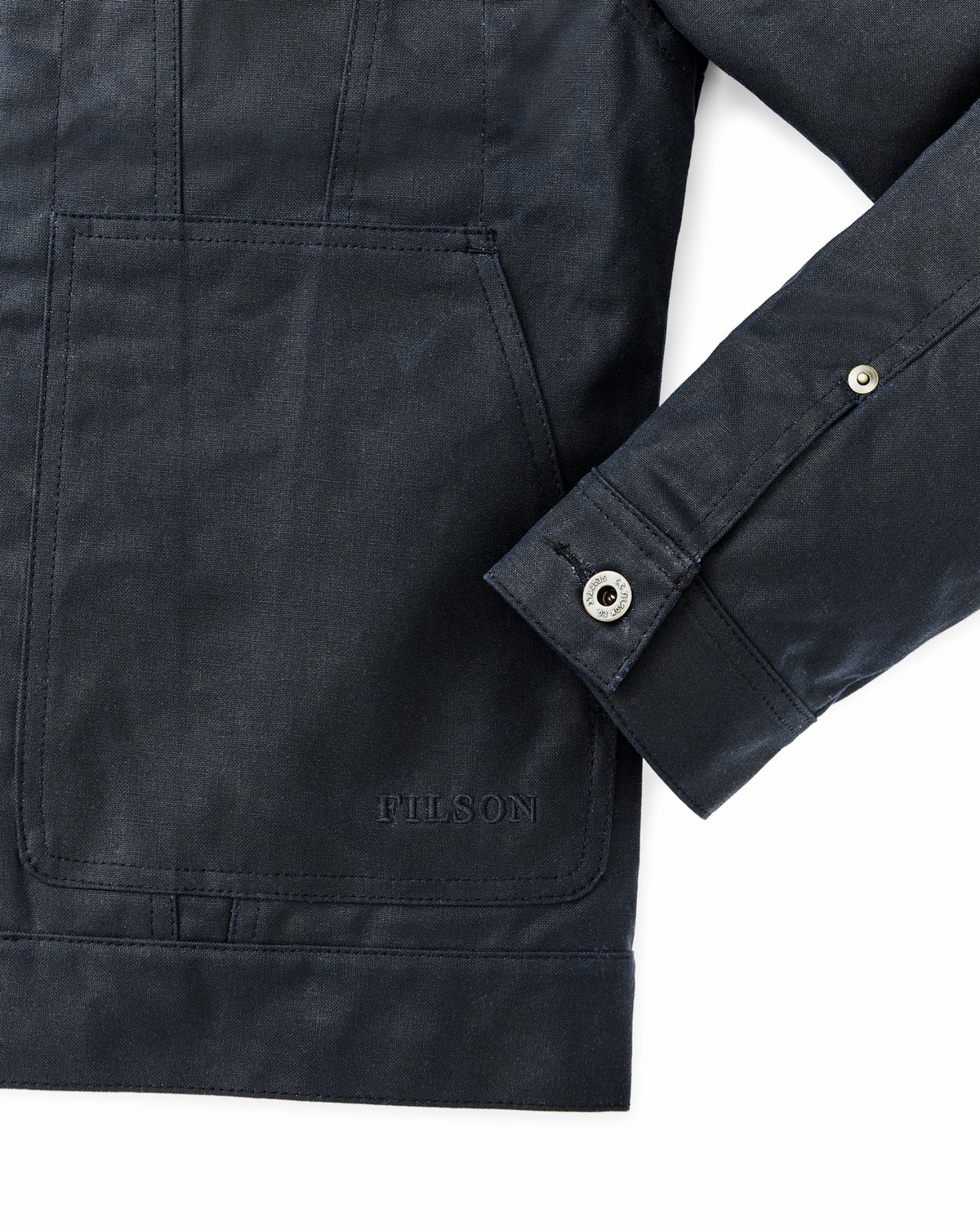 Men Filson Tin Cloth Short Lined Cruiser Jacket