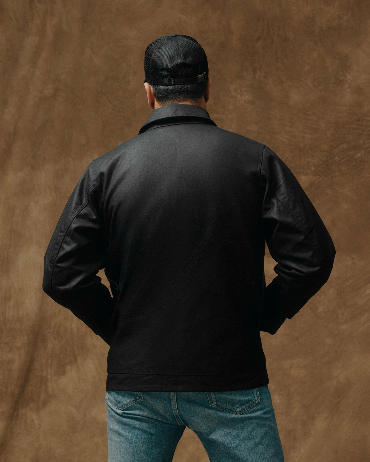 Men Filson Lined Tin Cloth Cruiser Jacket - Black