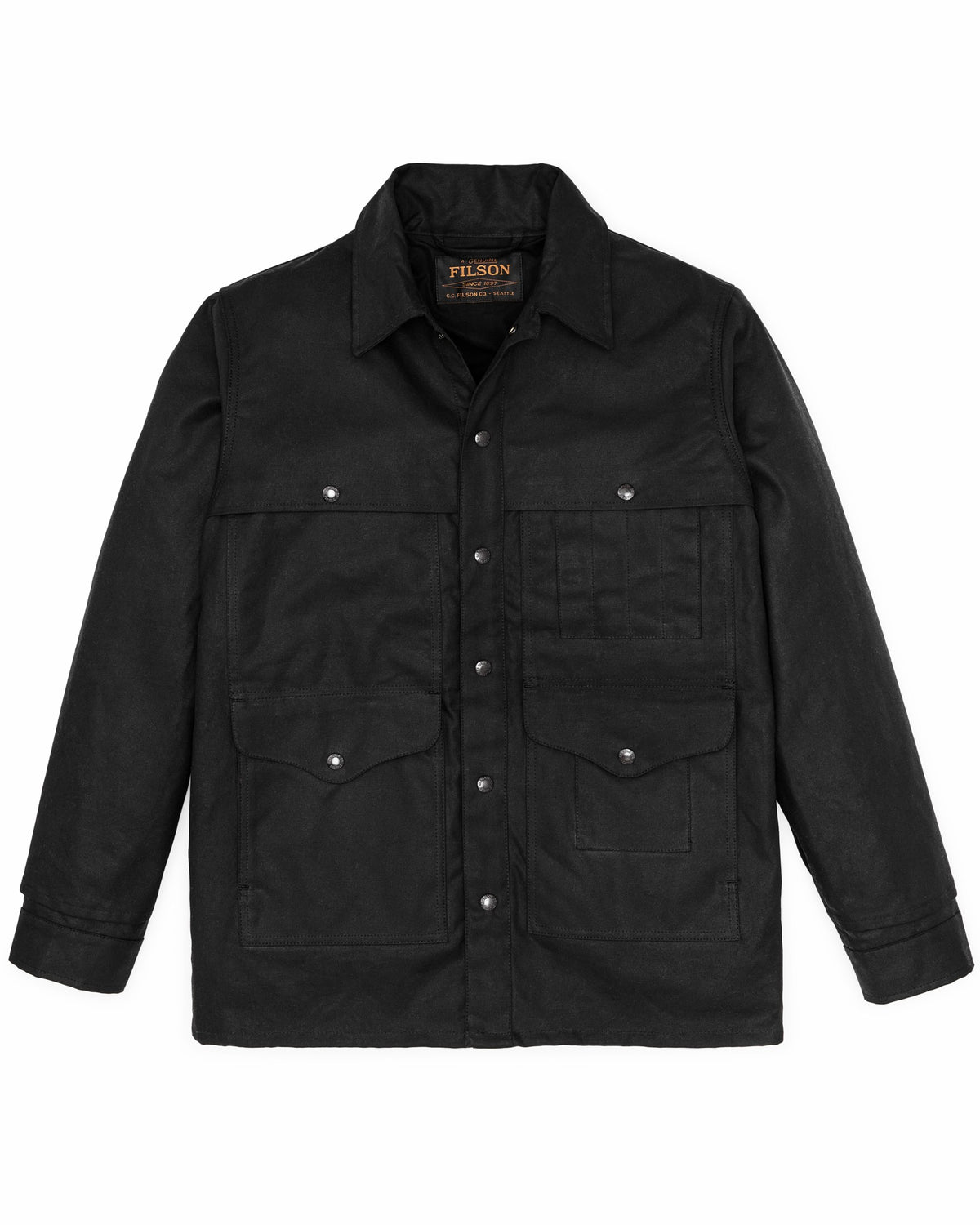 Men Filson Lined Tin Cloth Cruiser Jacket - Black