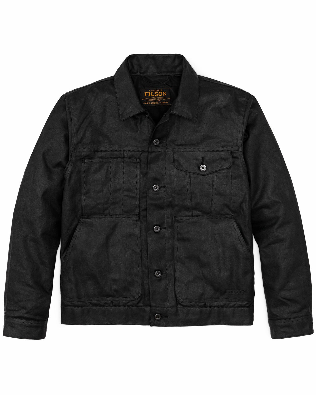 Men Filson Tin Cloth Short Lined Cruiser Jacket