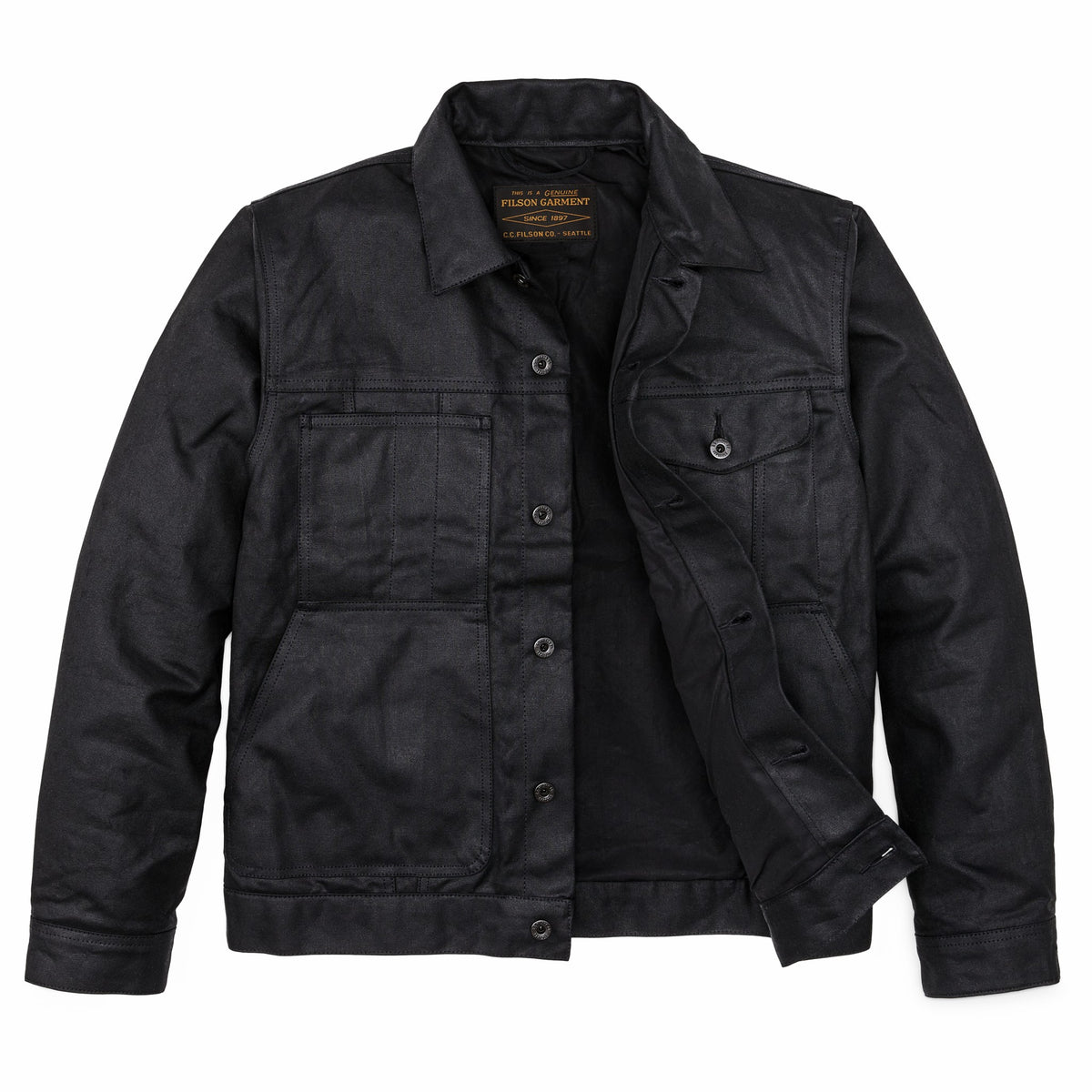 Men Filson Tin Cloth Short Lined Cruiser Jacket