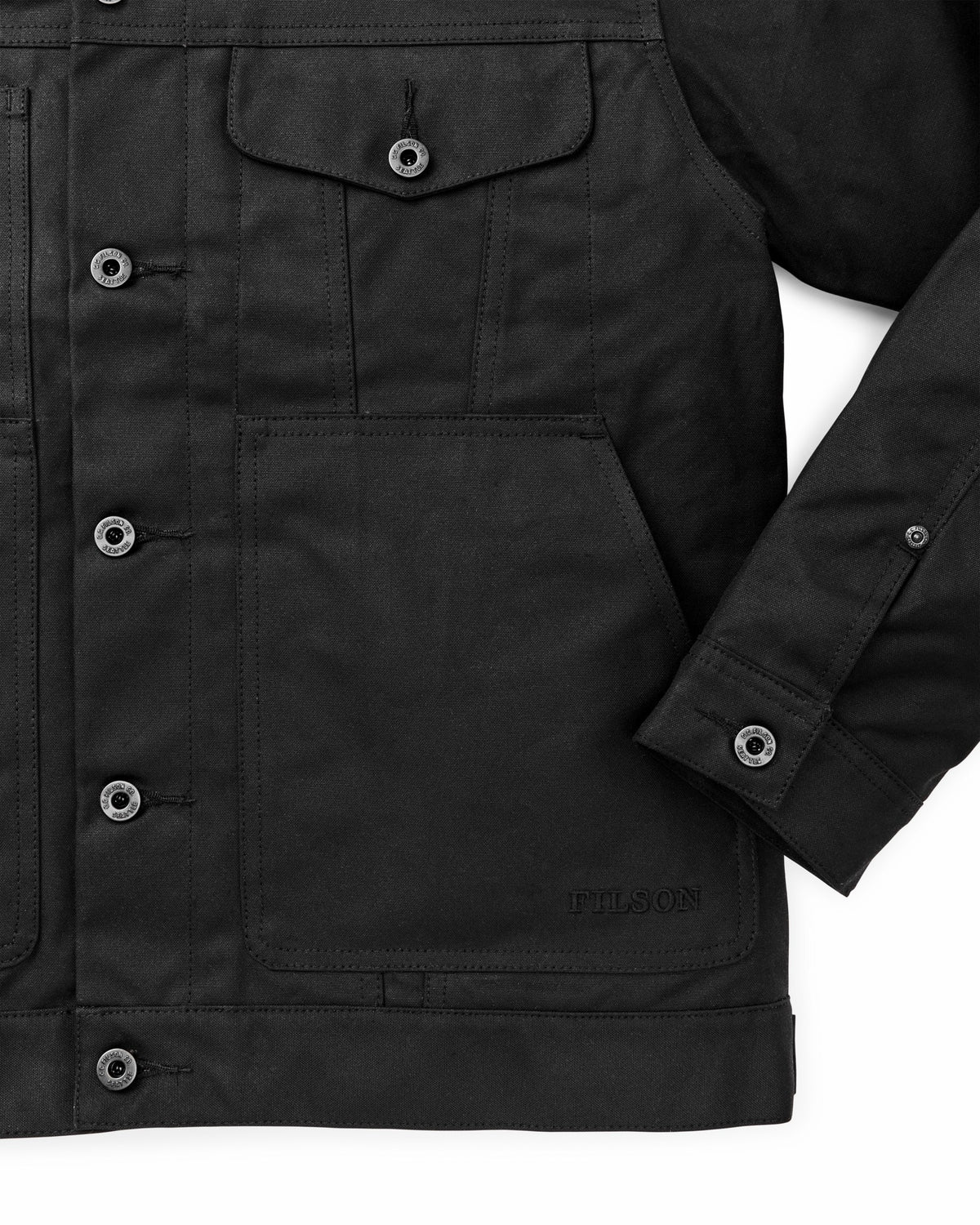 Men Filson Tin Cloth Short Lined Cruiser Jacket