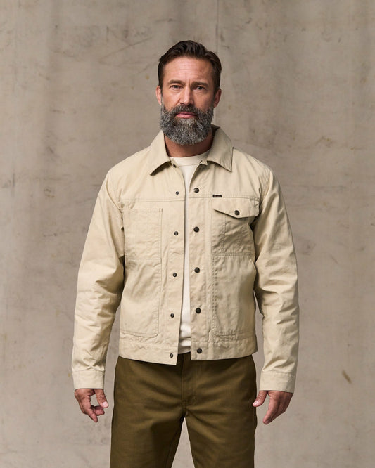 Men Filson Dry Wax Short Cruiser Jacket - Quail Tan