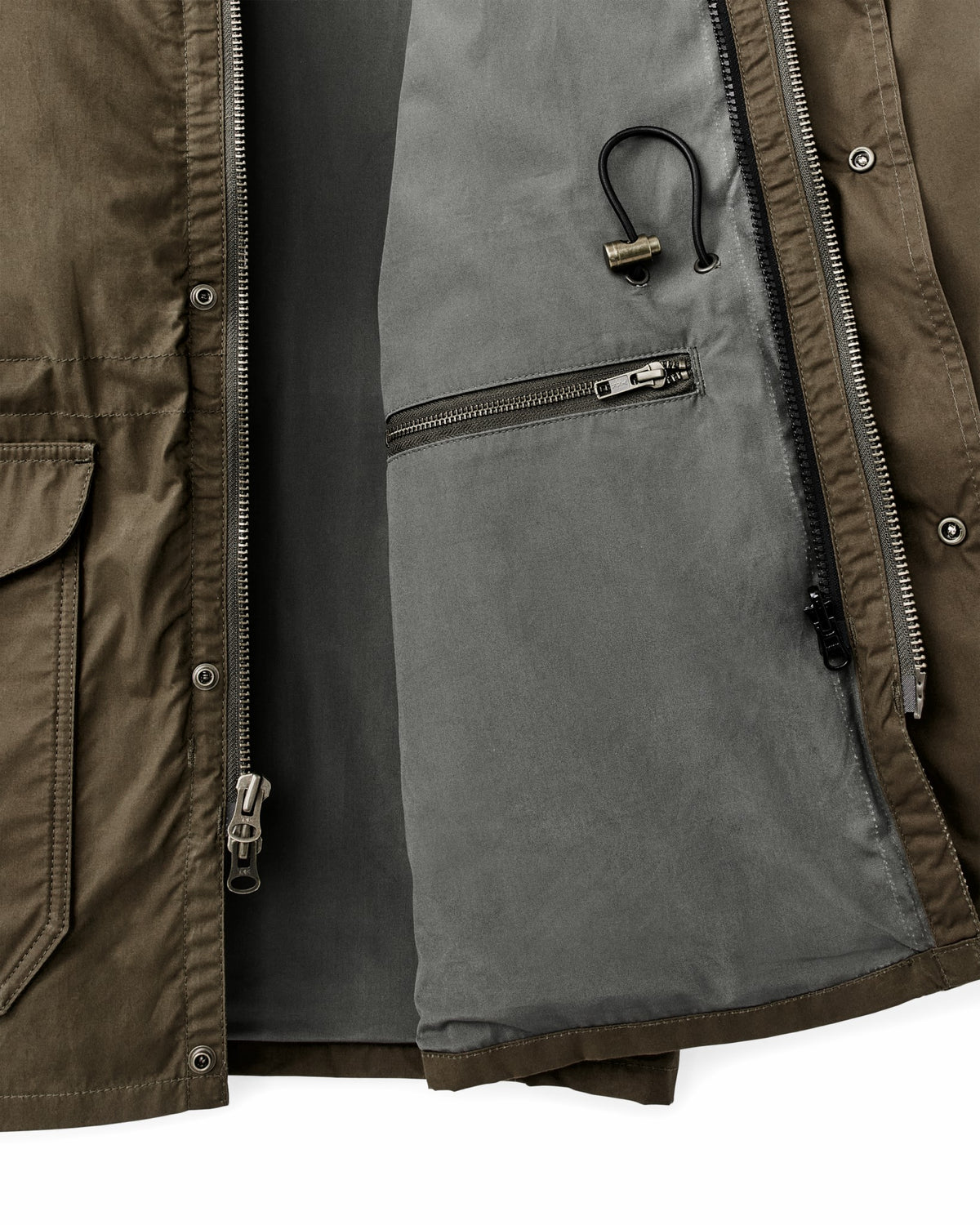 Men Filson Dry Wax Mile Marker Coat - Burnt Olive