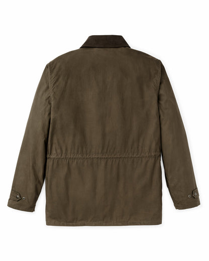 Men Filson Dry Wax Mile Marker Coat - Burnt Olive
