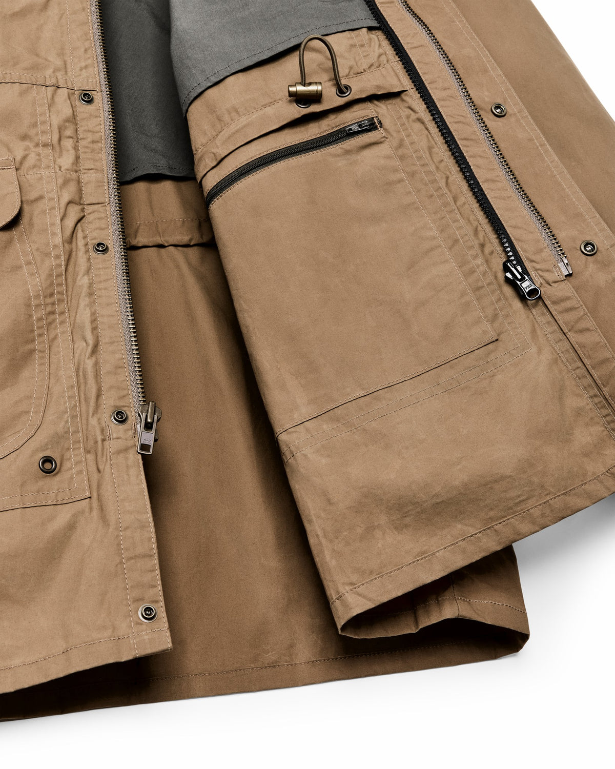 Men Filson Dry Wax Omak Coat - Dark Beige