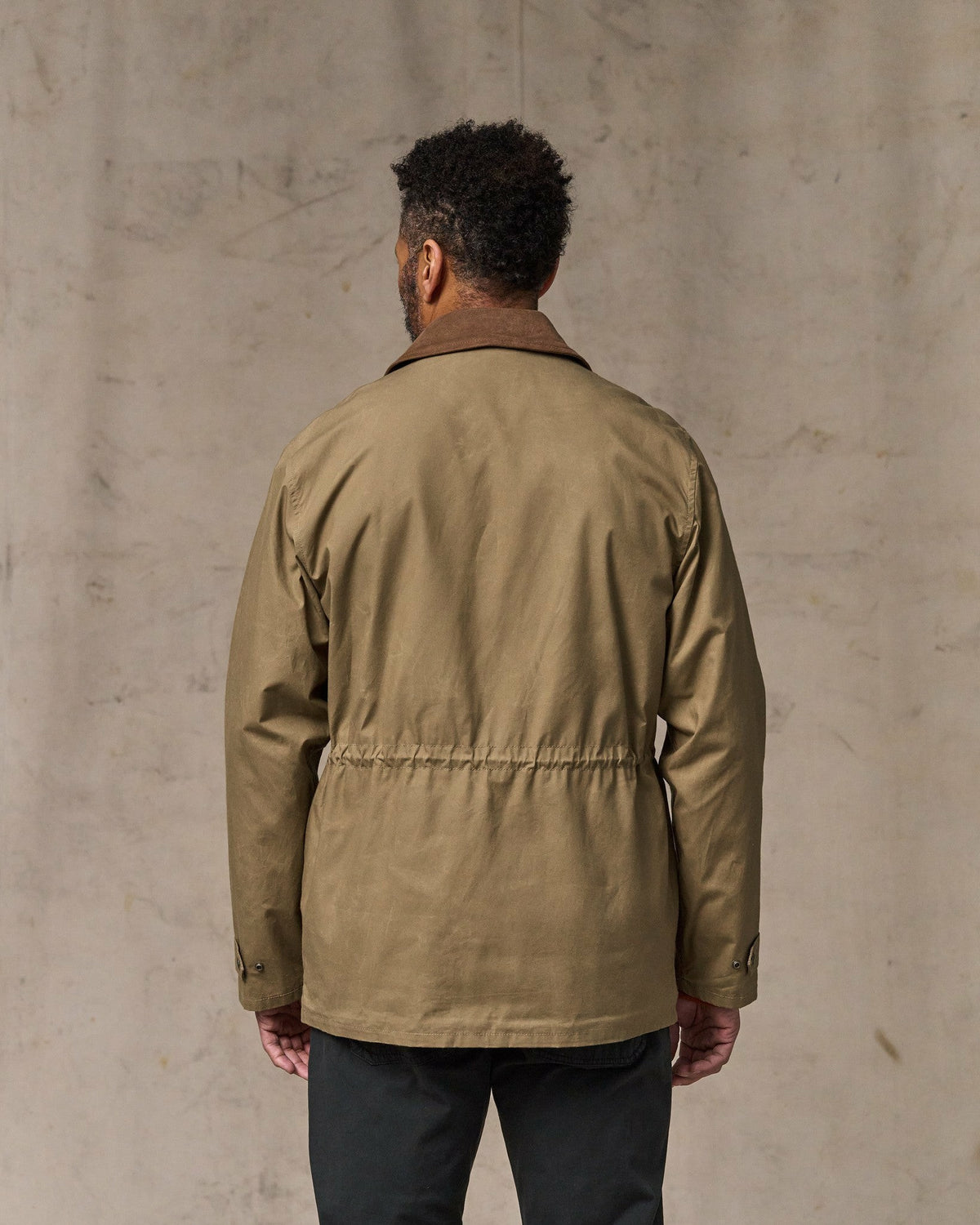 Men Filson Dry Wax Mile Marker Coat - Dark Beige