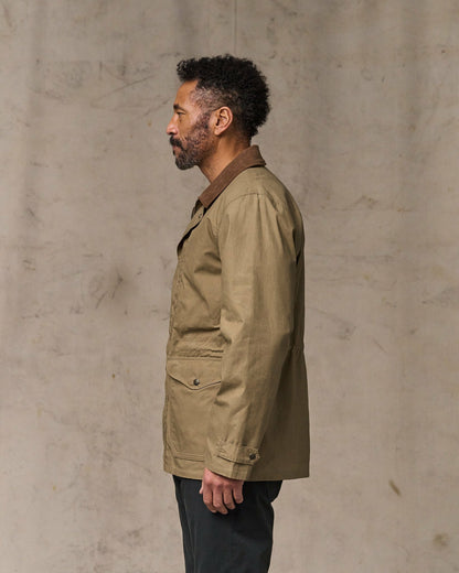 Men Filson Dry Wax Mile Marker Coat - Dark Beige