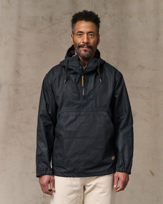 Men Filson Shelter Cloth Waxed Anorak - Harbor Blue