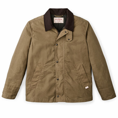 Men Filson Dry Wax Short Field Jacket - Dark Beige