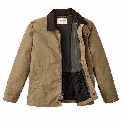 Men Filson Dry Wax Short Field Jacket - Dark Beige