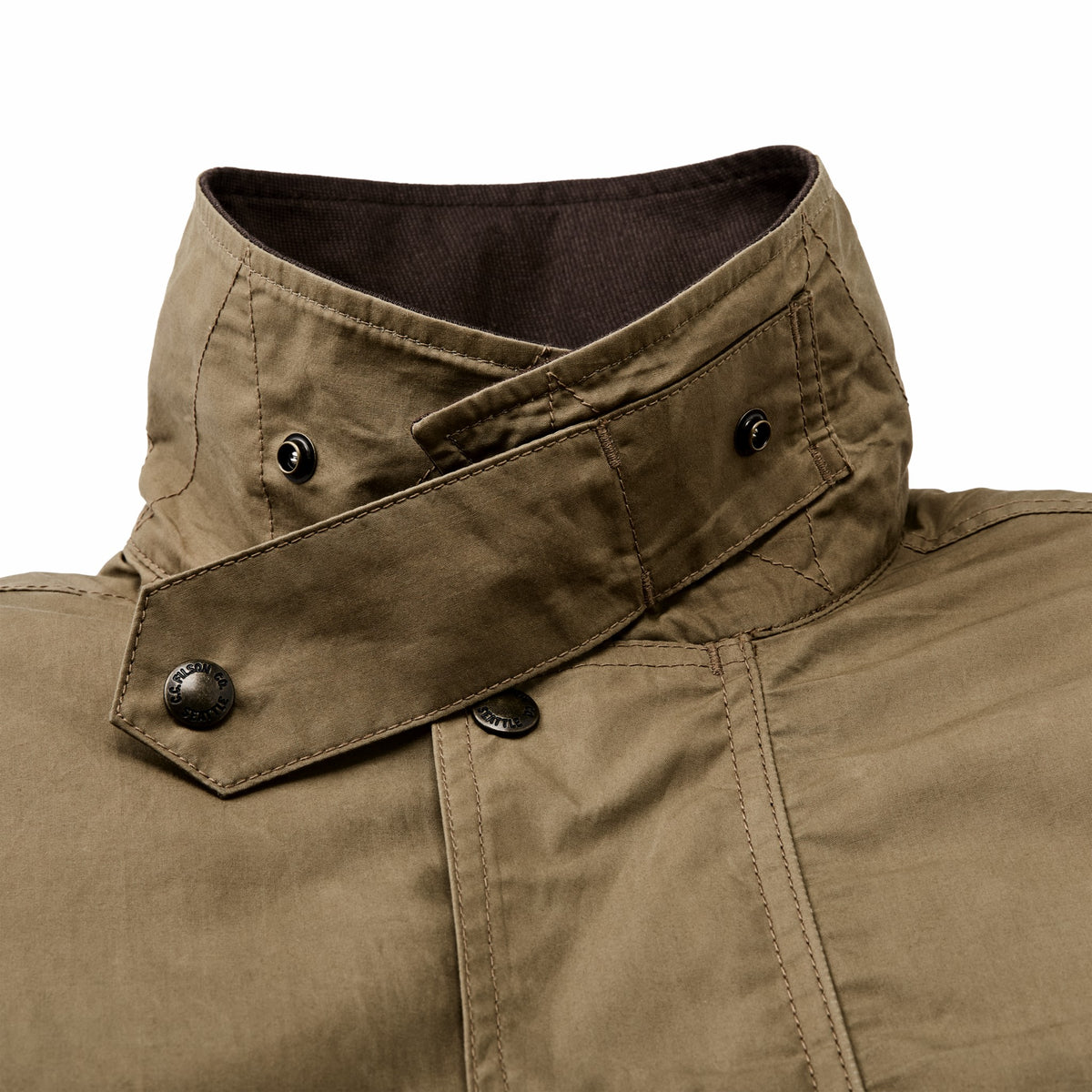 Men Filson Dry Wax Short Field Jacket - Dark Beige
