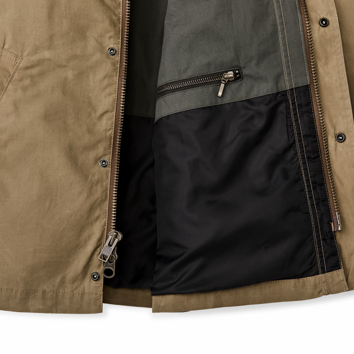 Men Filson Dry Wax Short Field Jacket - Dark Beige