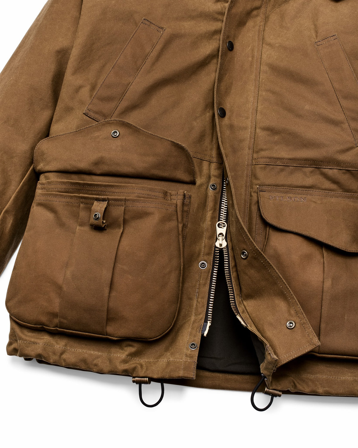 Men Filson Lined Tin Cloth Field Jacket - Dark Tan