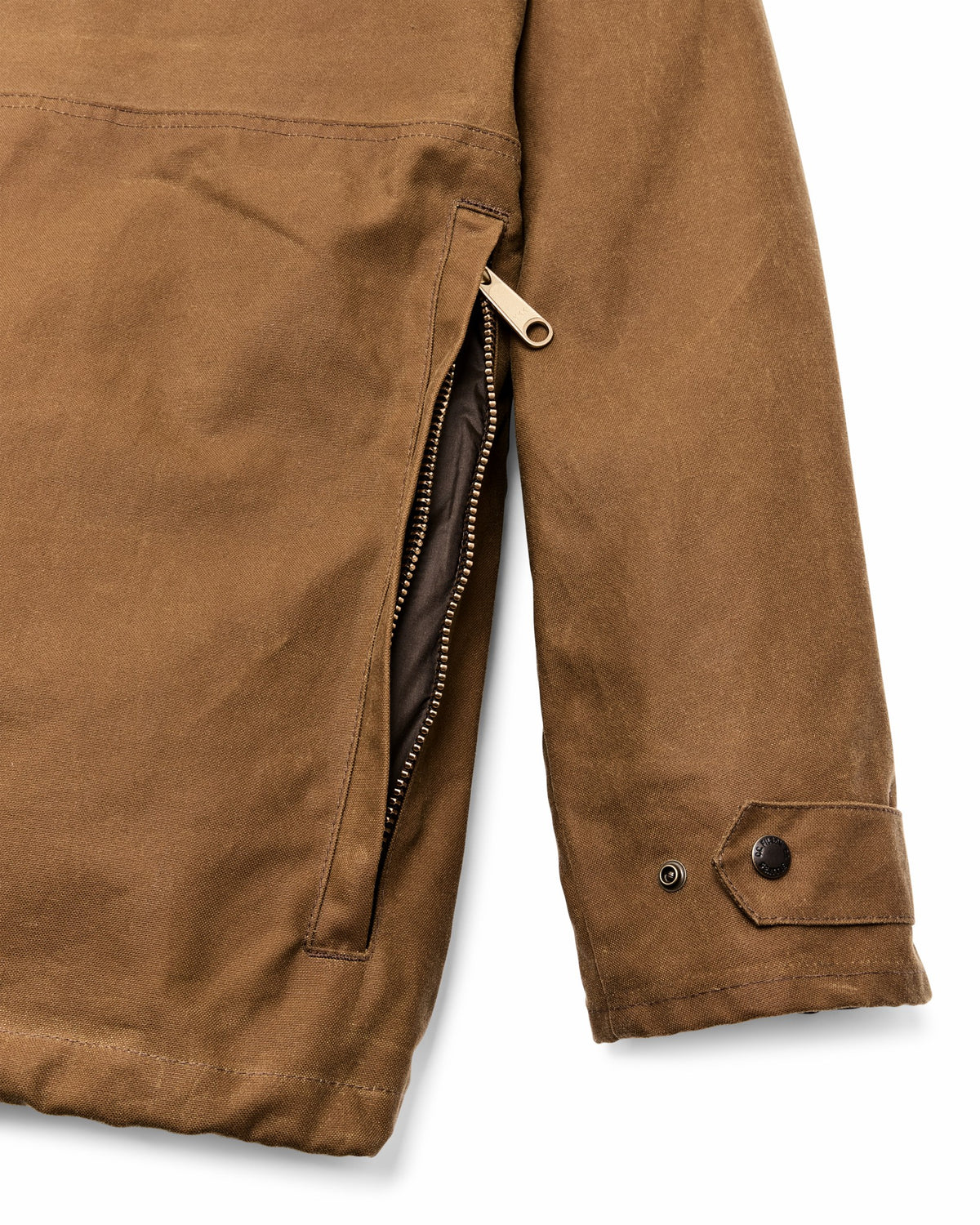 Men Filson Lined Tin Cloth Field Jacket - Dark Tan