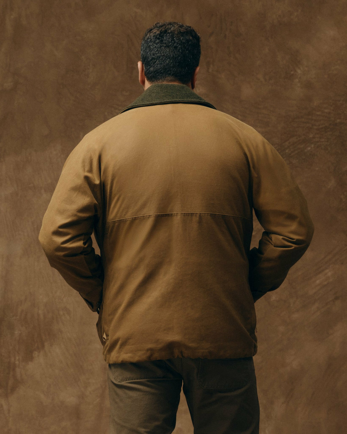 Men Filson Lined Tin Cloth Field Jacket - Dark Tan