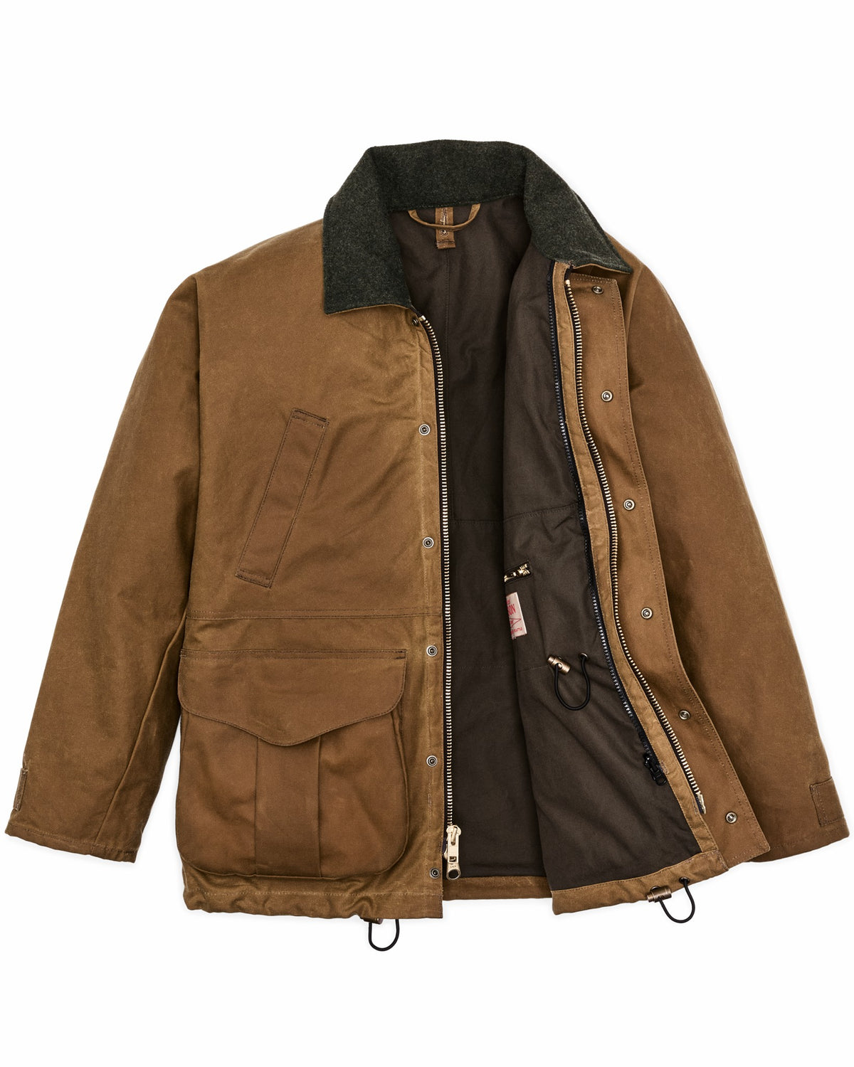 Men Filson Lined Tin Cloth Field Jacket - Dark Tan
