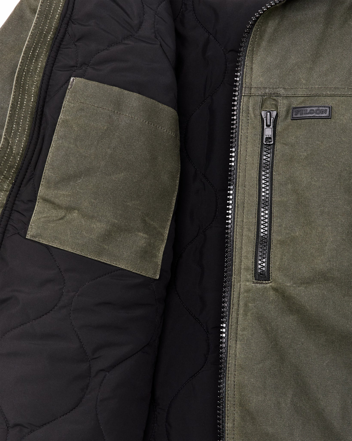 Men Filson Tin Cloth Primaloft Jacket - Otter Green