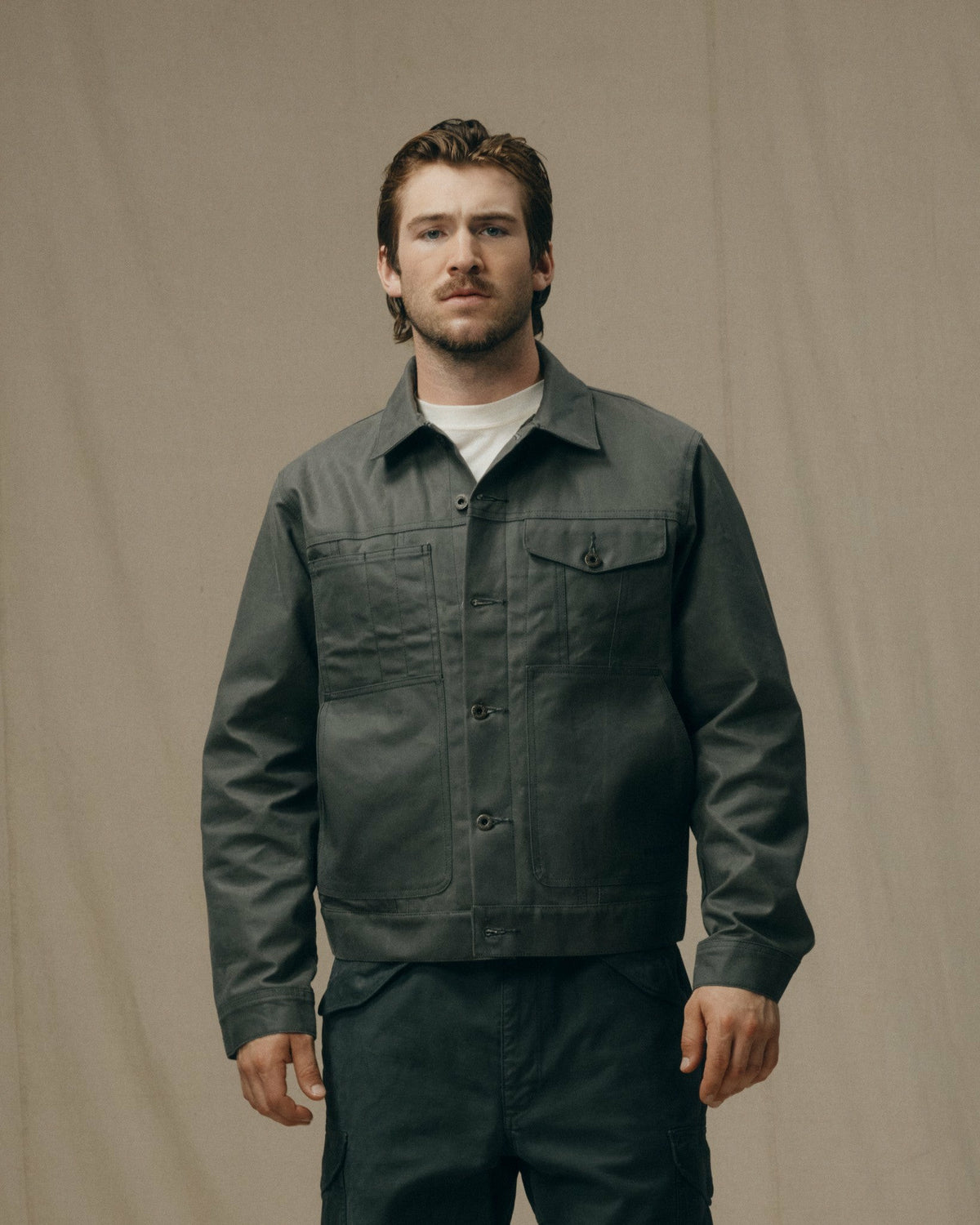 Men Filson Tin Cloth Short Lined Cruiser Jacket
