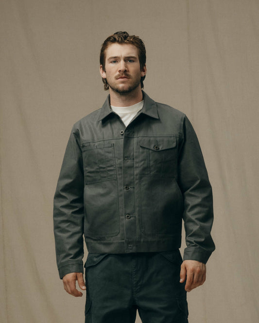 Men Filson Tin Cloth Short Lined Cruiser Jacket