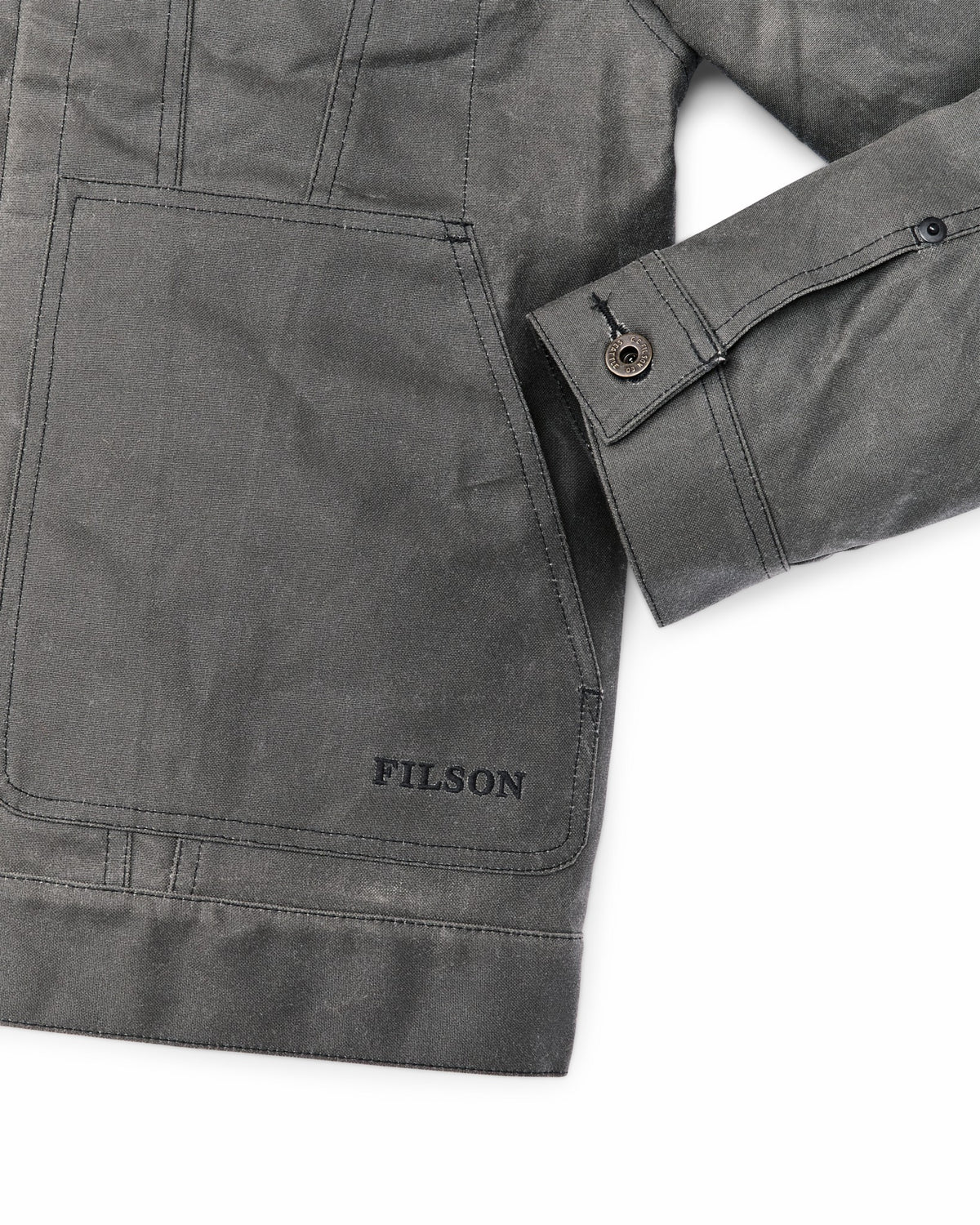 Men Filson Tin Cloth Short Lined Cruiser Jacket