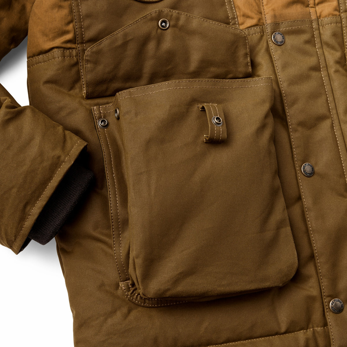 Men Filson Waxed Canvas Down Cruiser Jacket
