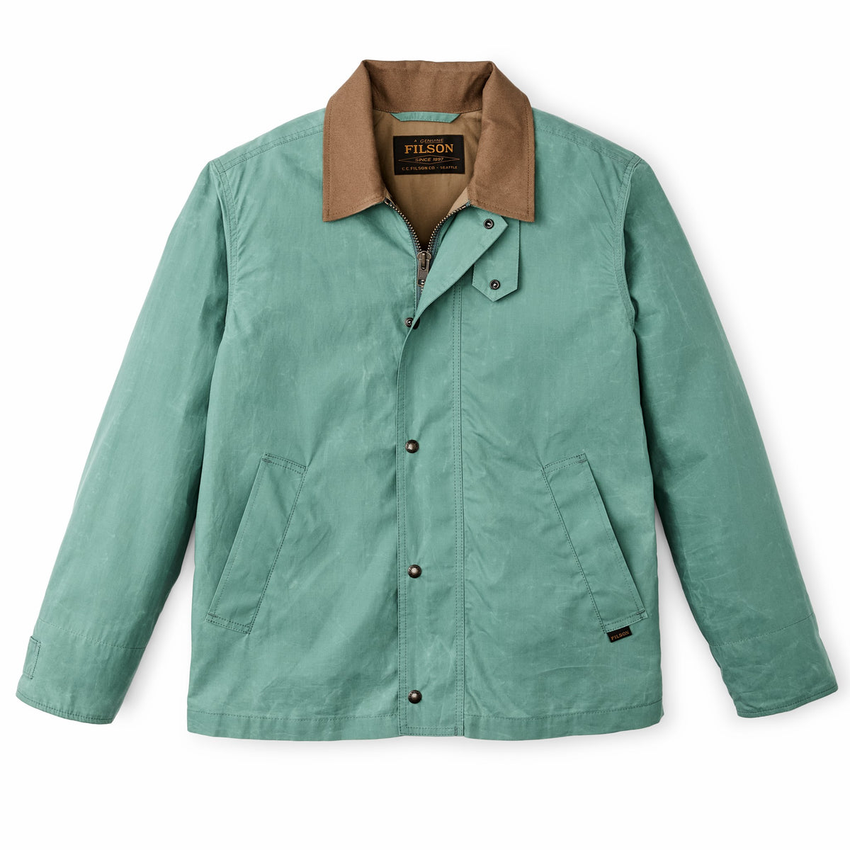 Men Filson Dry Wax Short Field Jacket - Deep Sea