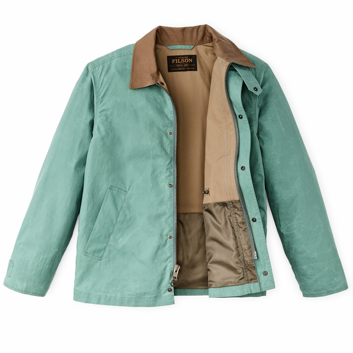 Men Filson Dry Wax Short Field Jacket - Deep Sea