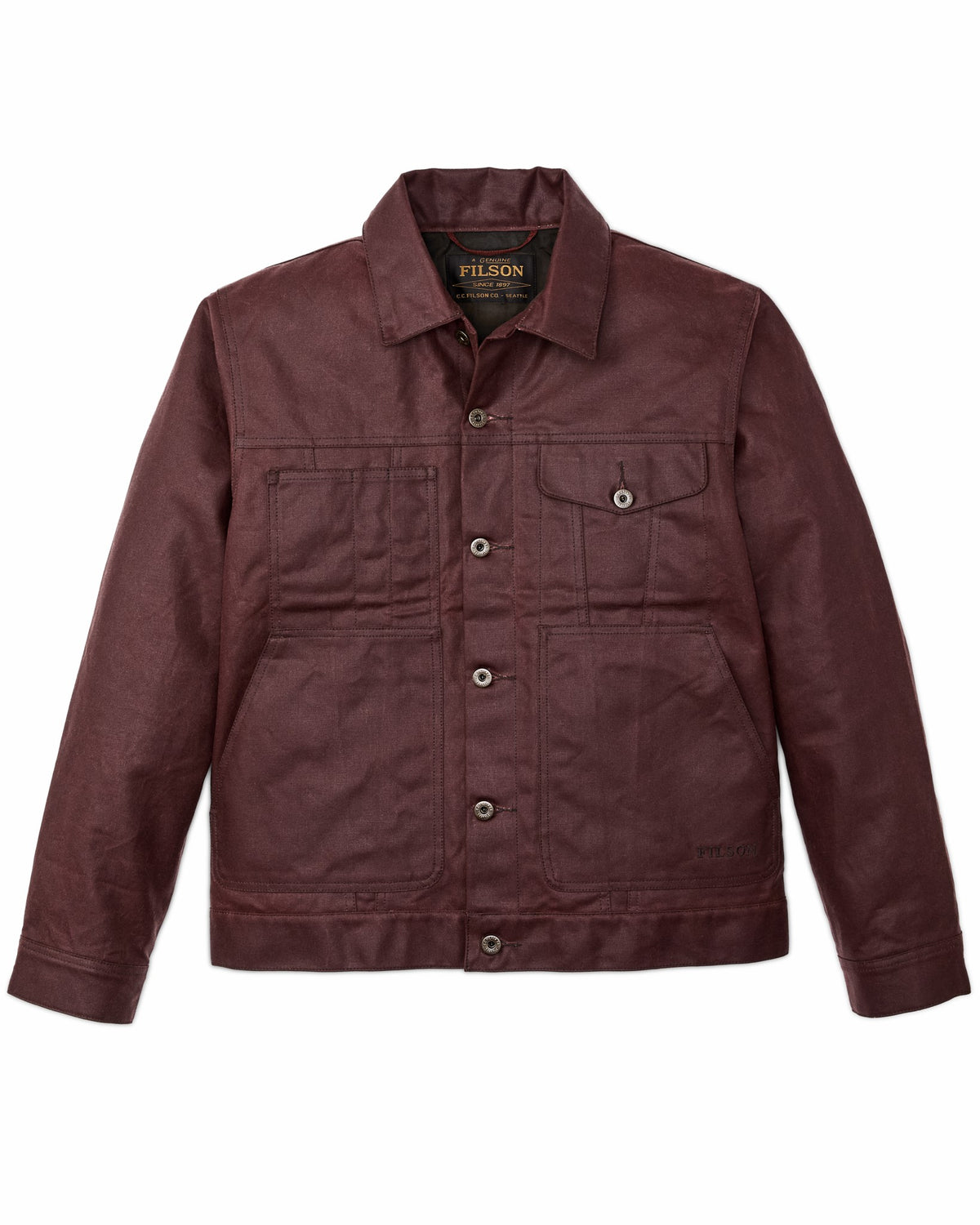 Men Filson Tin Cloth Short Lined Cruiser Jacket