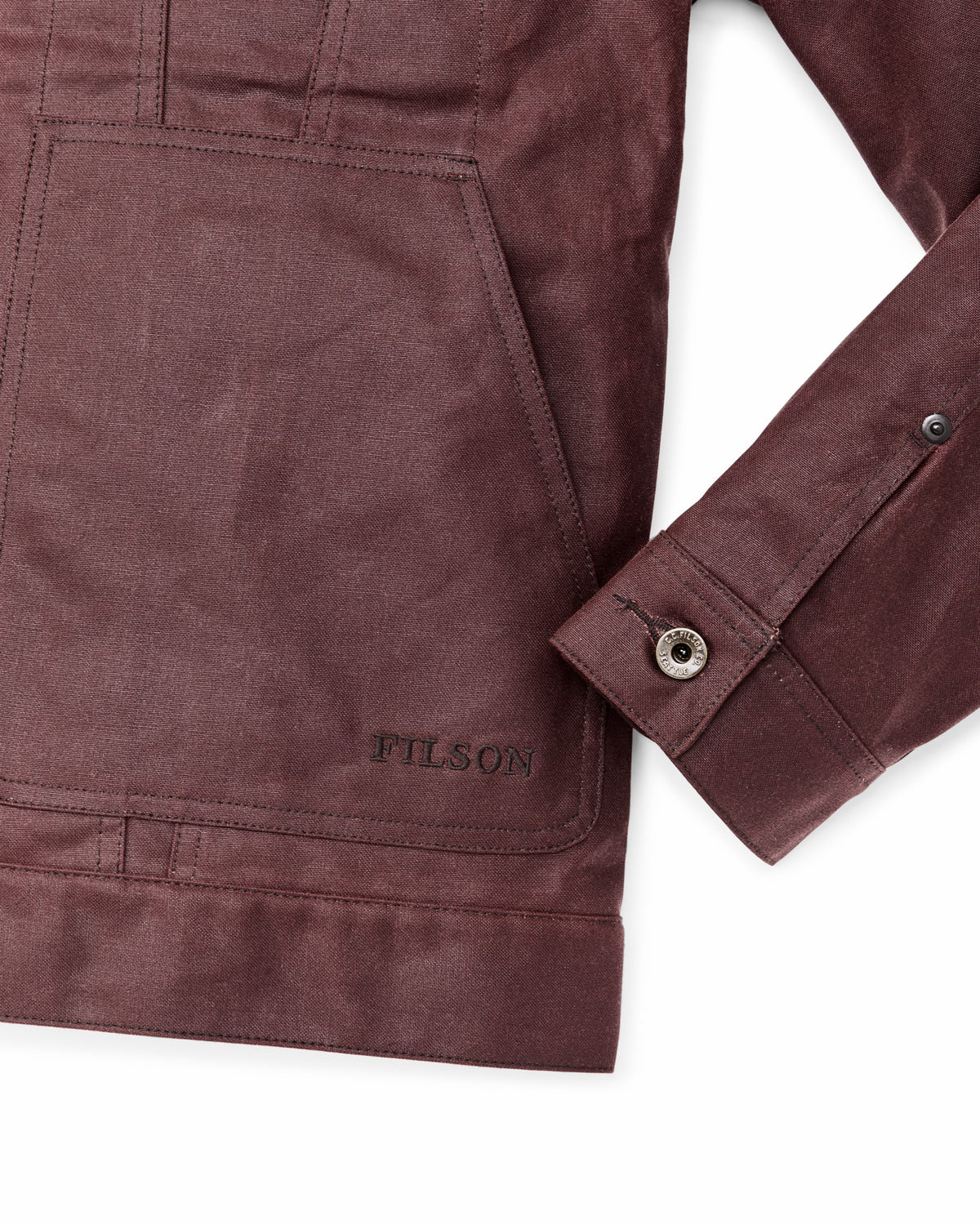 Men Filson Tin Cloth Short Lined Cruiser Jacket