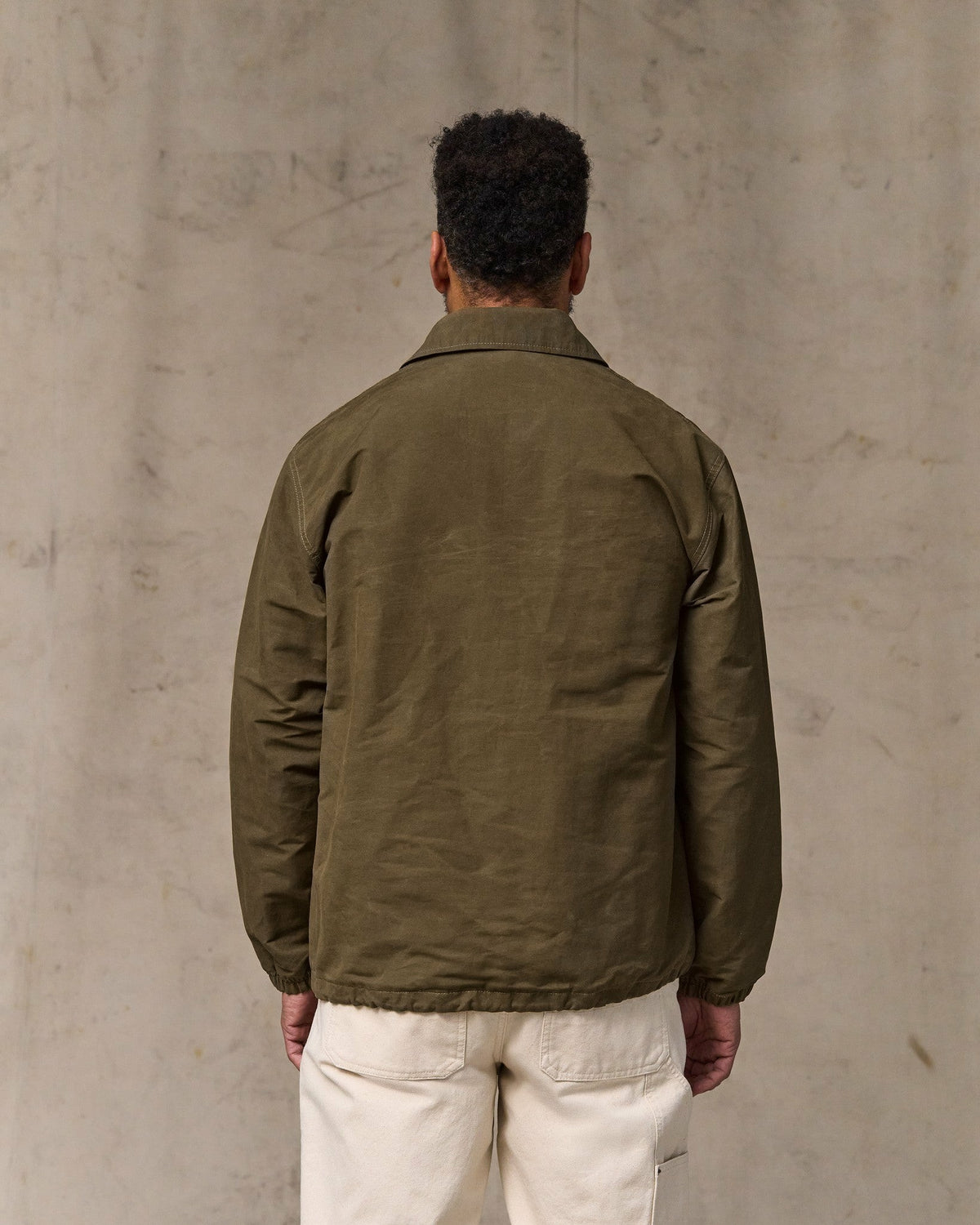 Men Filson Dry Wax Windbreaker - Military Olive