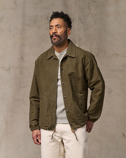 Men Filson Dry Wax Windbreaker - Military Olive