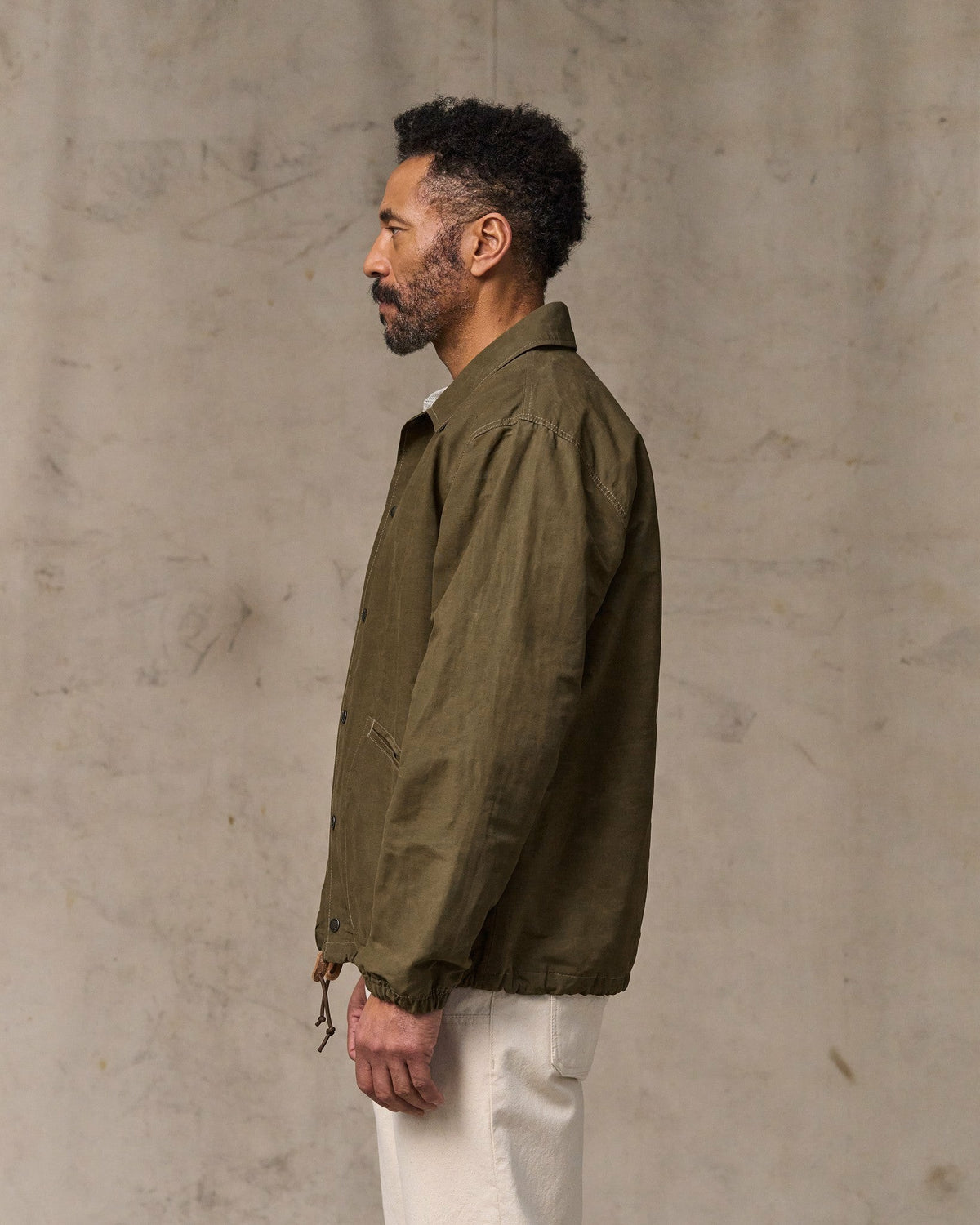Men Filson Dry Wax Windbreaker - Military Olive