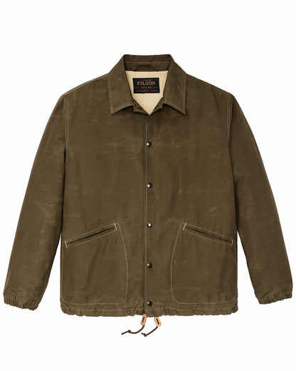 Men Filson Dry Wax Windbreaker - Military Olive
